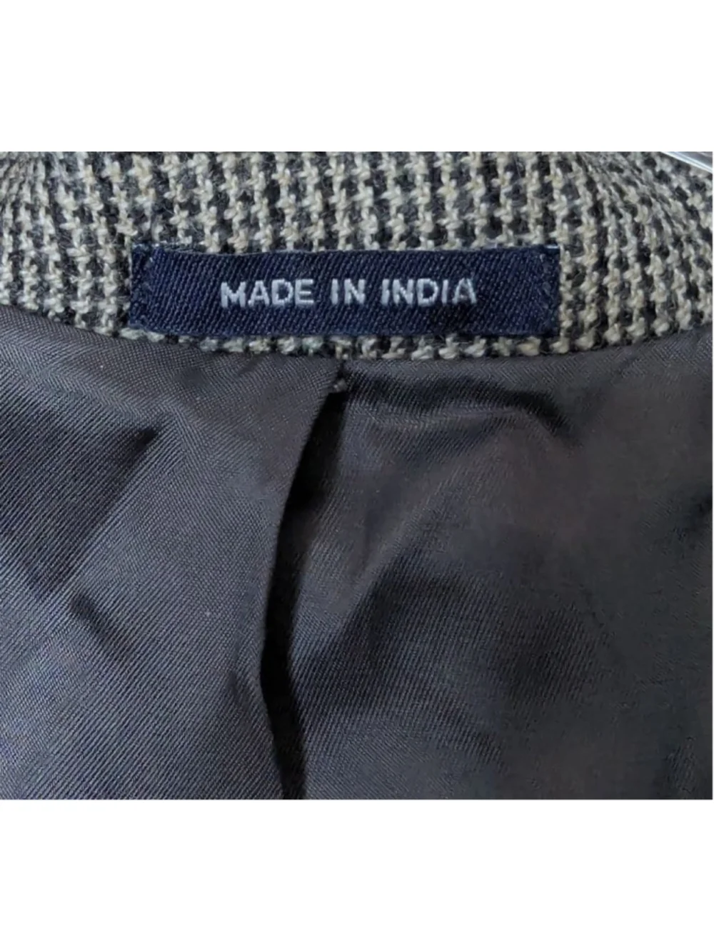 Men's LAUREN Ralph Lauren 100% Wool Gray Black Houndstooth Sport Coat 40R